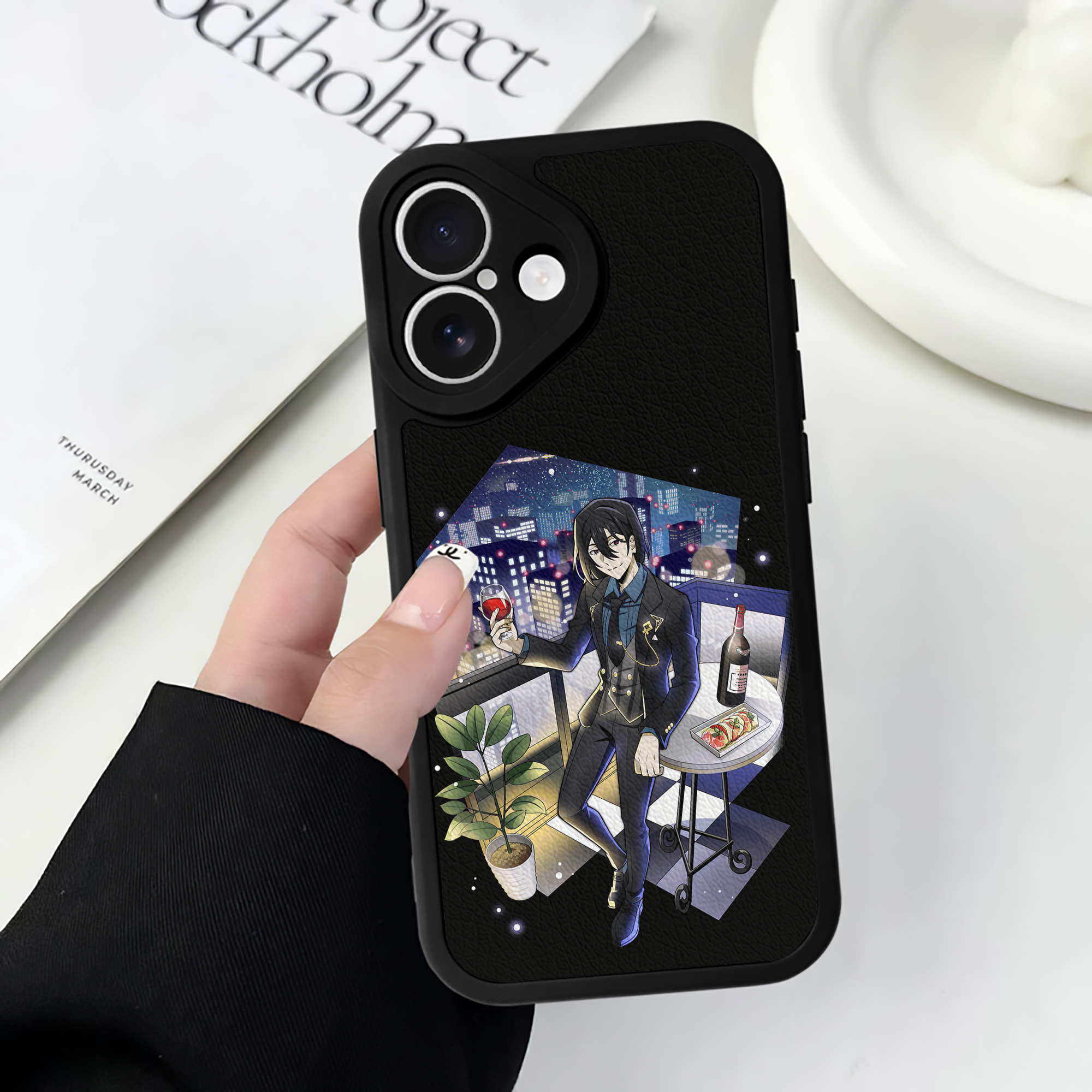 （画像用） 文豪ストレイドッグス Bungo Stray Dogs 【iPhone 16シリーズ対応】シリコンスマホケース（レザー調） 材質：シリコン